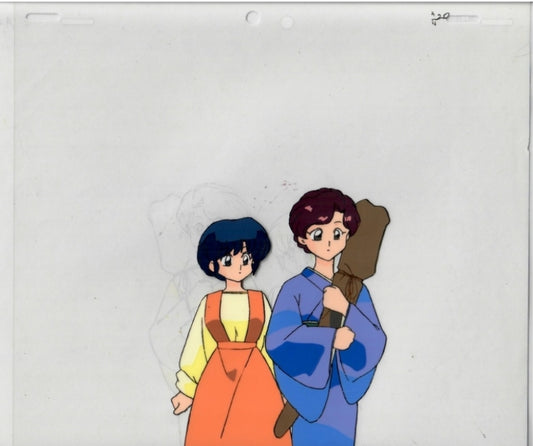 Ranma 1/2 Akane and Ranma's mother animation cel Rumiko Takahashi