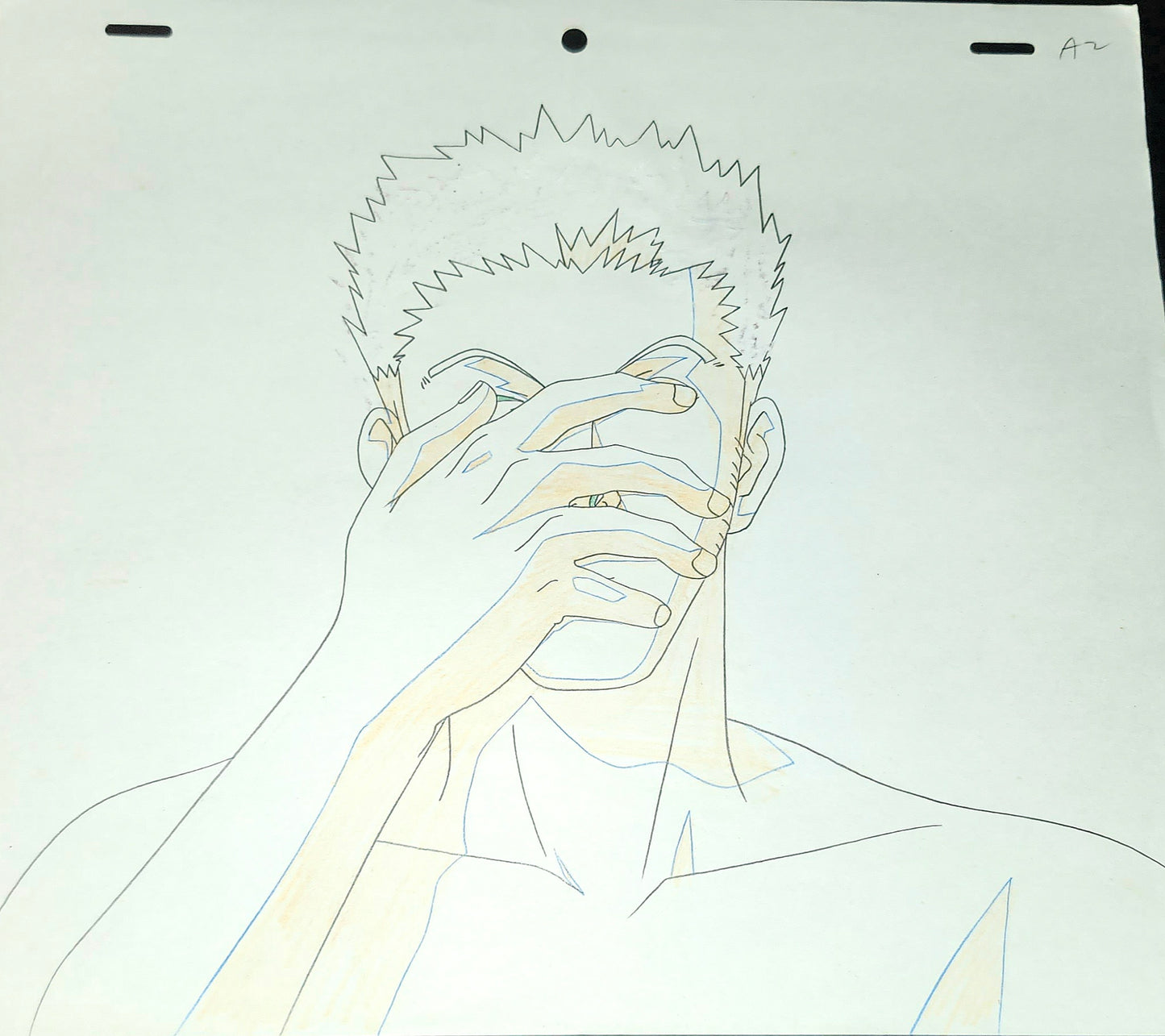 Hunter X Hunter: Leorio animation Cel w background 3pc