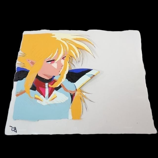 Fight!! Iczer-One: Iczer-One animation cel + original background