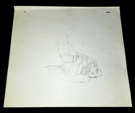 Yu Yu Hakusho: Raizen vs Yusuke animation layout genga pan set 8 pc Yoshihiro Togashi (Rare)