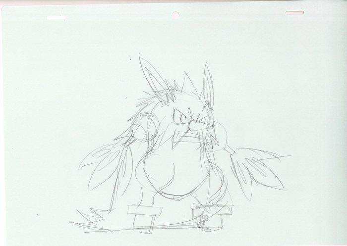 Pokémon Journeys Shiftry rough key animation genga #3