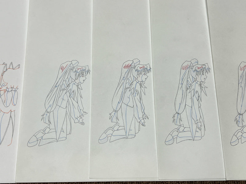 Happy☆Lesson: Group shot animation genga + douga 25 pc lot
