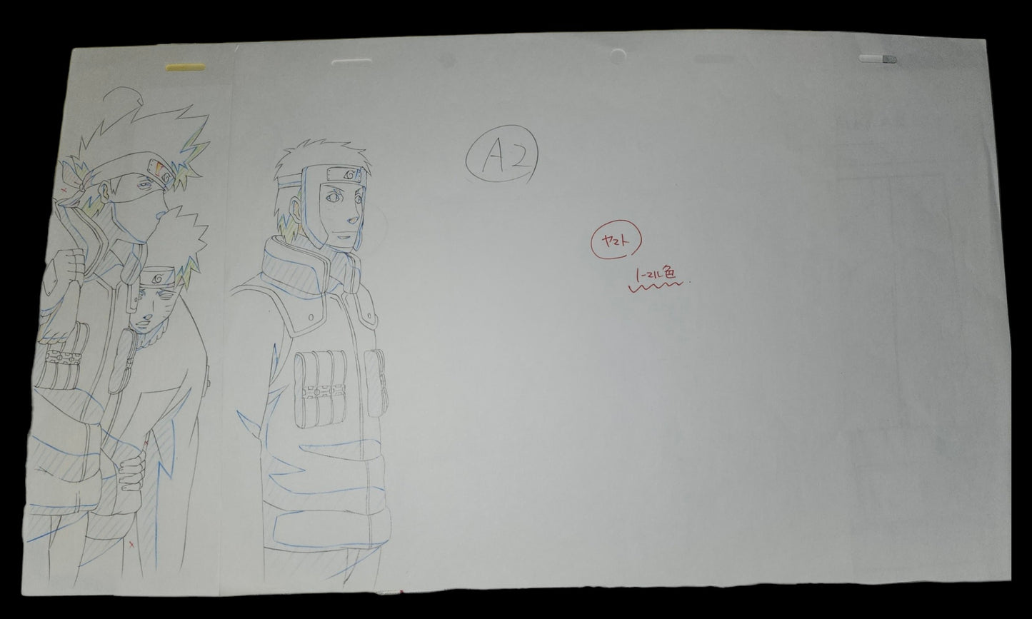 Naruto Shippuden: Yamato + Kakashi + Naruto animation 4 pc genga