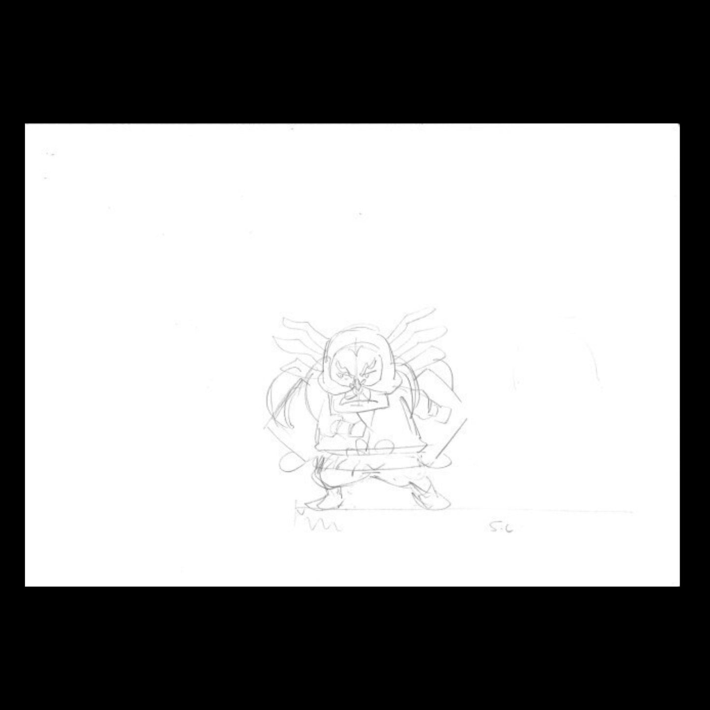 One Piece: Raizo of the mist animation rough genga 2 pc