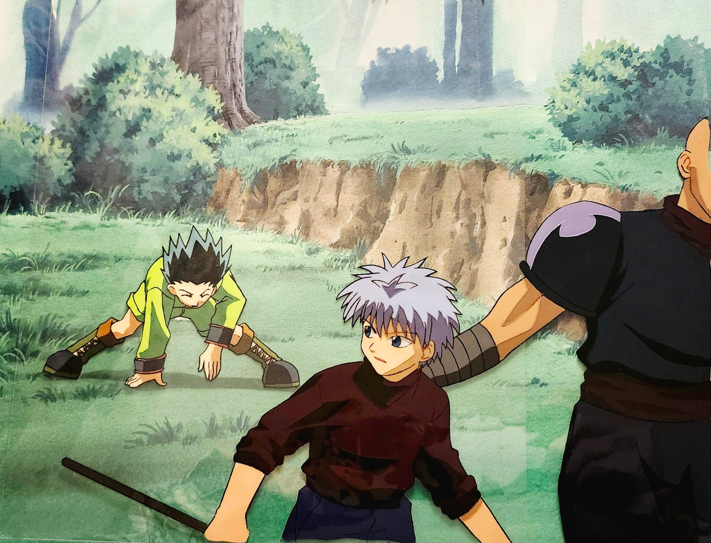 Hunter X Hunter: Killua +Gon + Hanzo's arm animation Cel + background