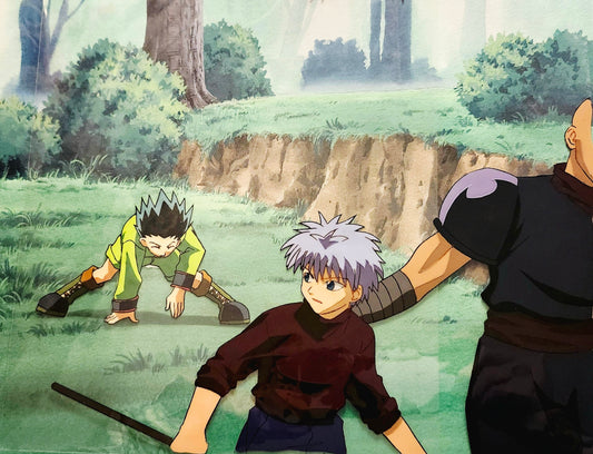 Hunter X Hunter: Killua +Gon + Hanzo's arm animation Cel + background
