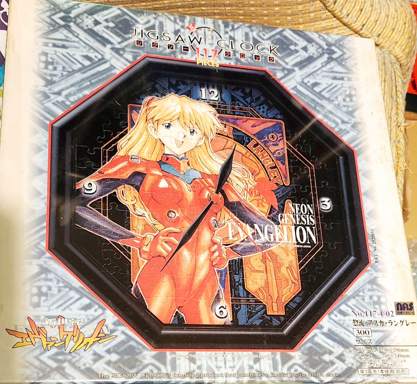 Neon Genesis Evangelion 1997 Asuka 117 Piece Jigsaw Puzzle Wall Clock