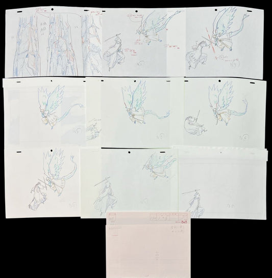 Bleach: Byakuya
Kuchiki vs Toshiro
Hitsugaya animation genga 10 pc set