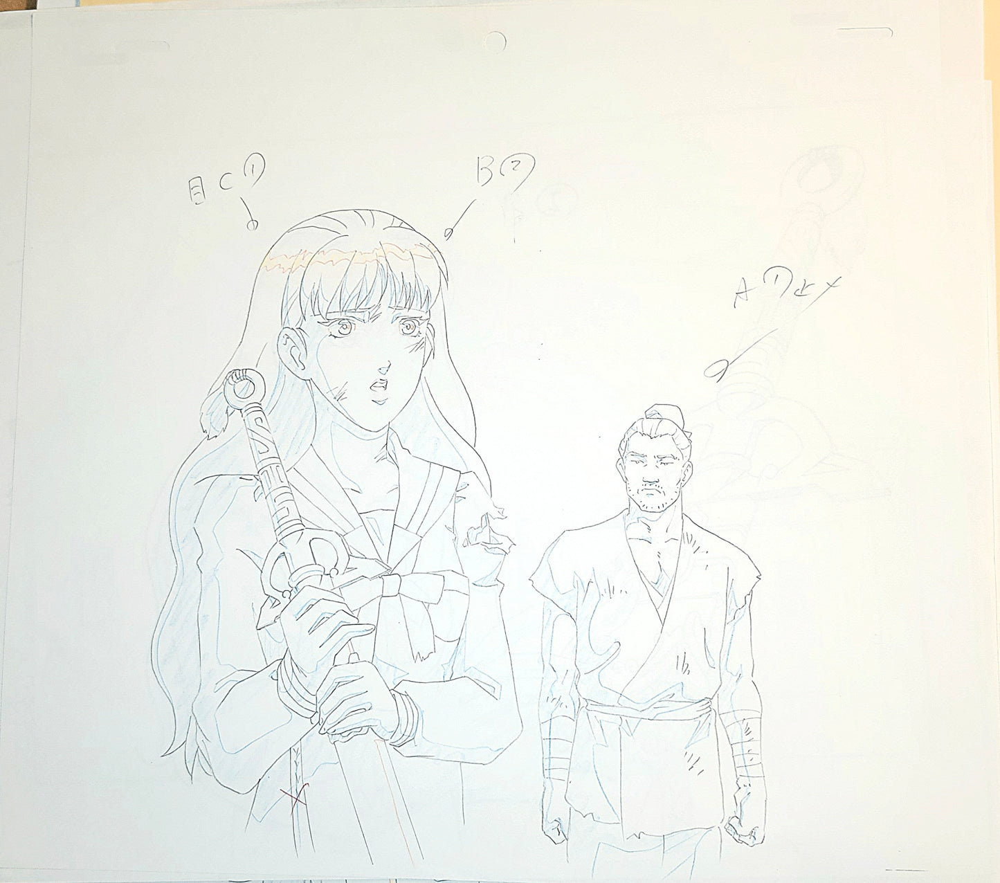 The Twelve Kingdoms Youko Nakajima animation genga set of 5