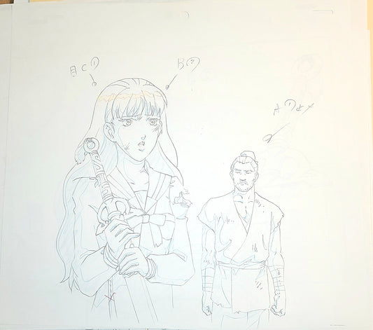 The Twelve Kingdoms Youko Nakajima animation genga set of 5
