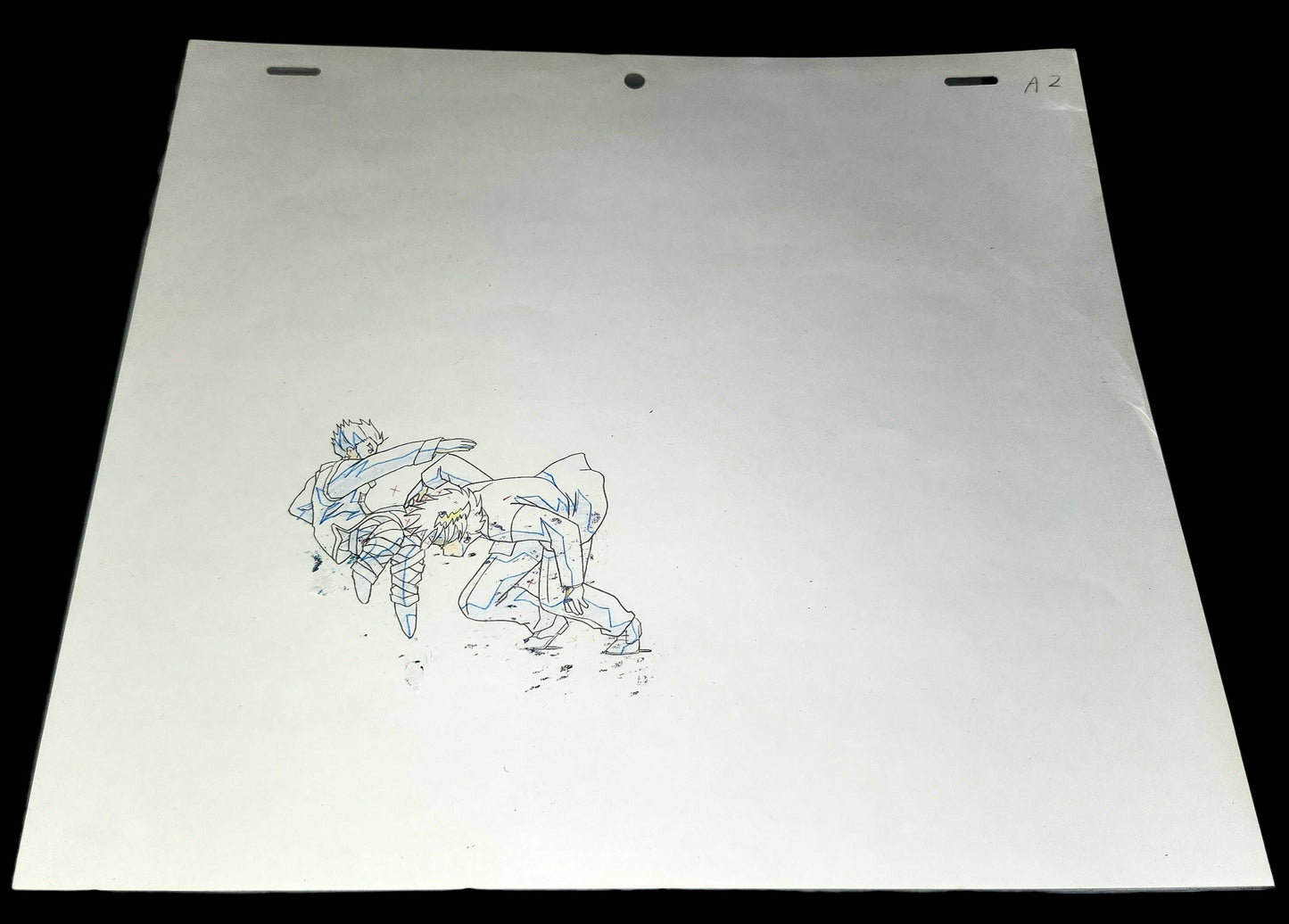 Hunter x Hunter: Xeno vs Chrollo animation cel w background