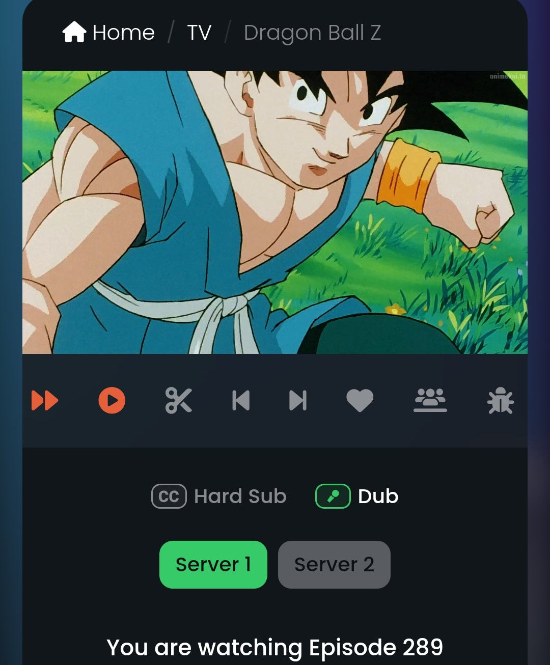 Dragonball Z: Goku animation Cel