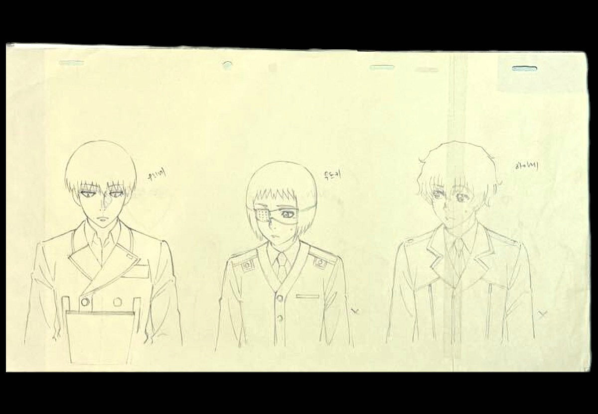 Tokyo Ghoul:re : Haise Sasaki (kaneki), Tooru Mutsuki & Kuki Urie animation pan genga layout