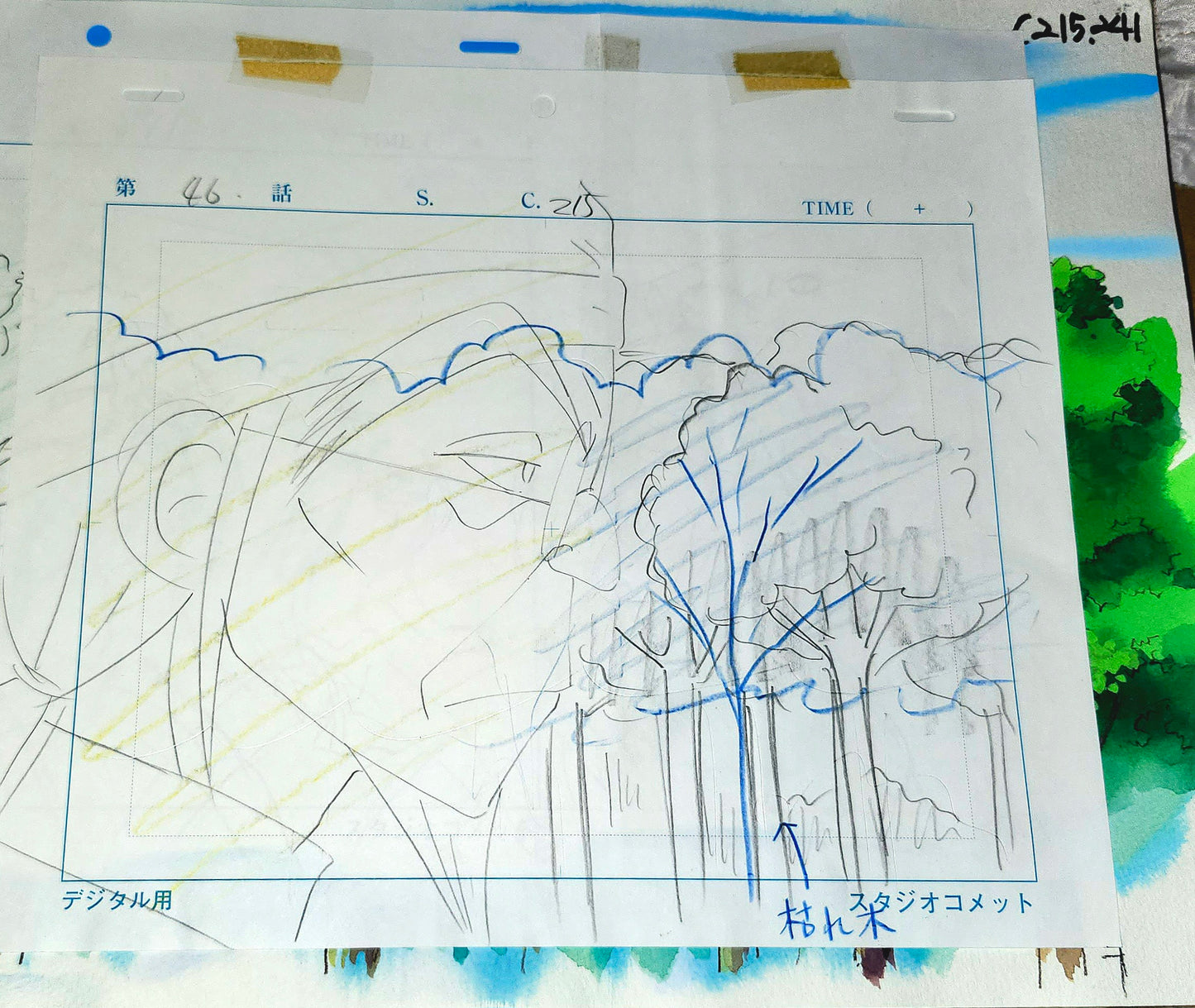 Dr. Rin! background +layout pan + envelope/timesheet