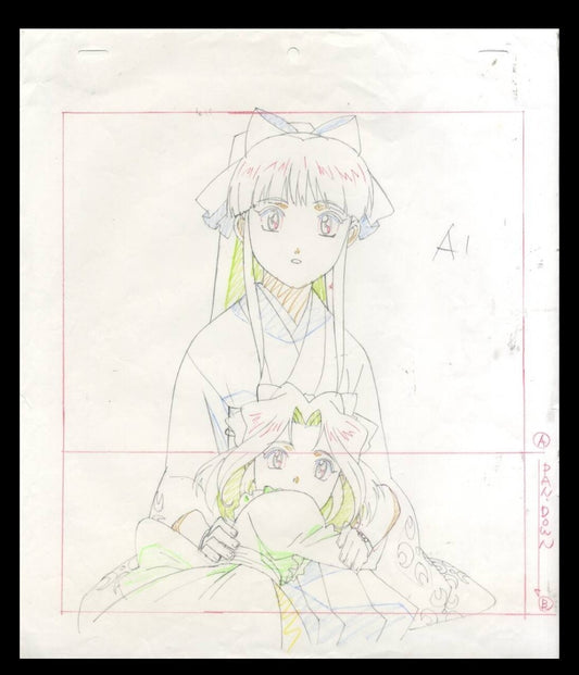 Sakura Wars: Sakura Shinguji and Iris Chateaubriand animation pan genga