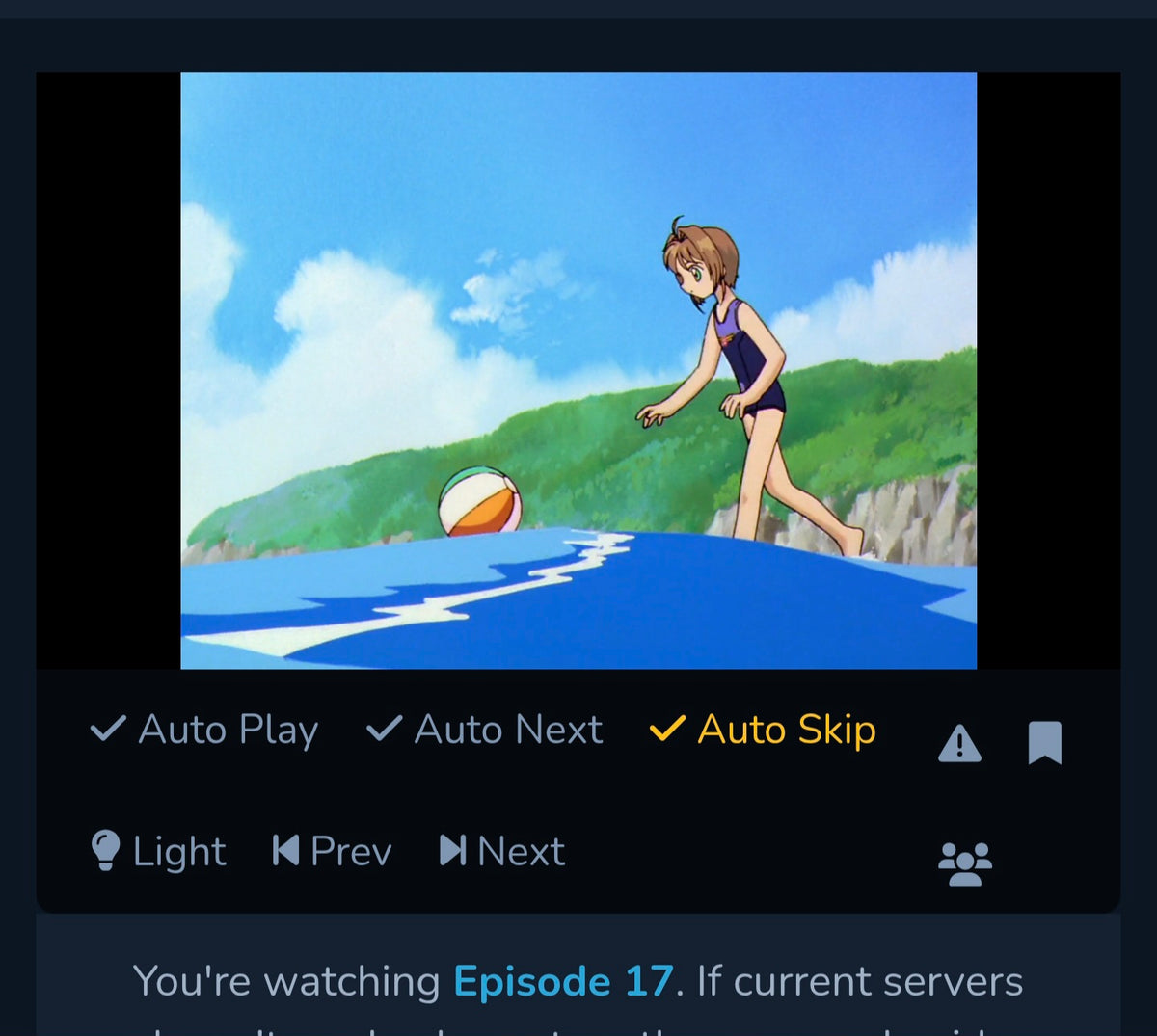 CardCaptor Sakura: Sakura Kinomoto bathing suit animation cel w background