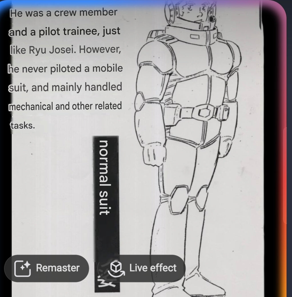 Mobile Suit Gundam The ride: Rare & Unique genga of Gundam character w Thomas the tank engine Nod