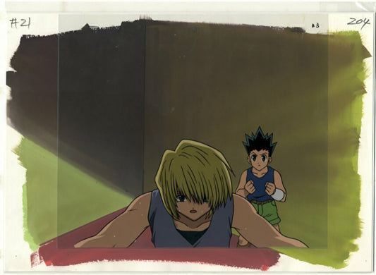 Hunter X Hunter: Gon and Kurapica animation Cel + background