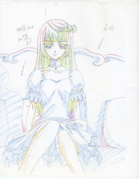 Vampire Knight: Maria Kurenai pan/large animation genga 2 pc
