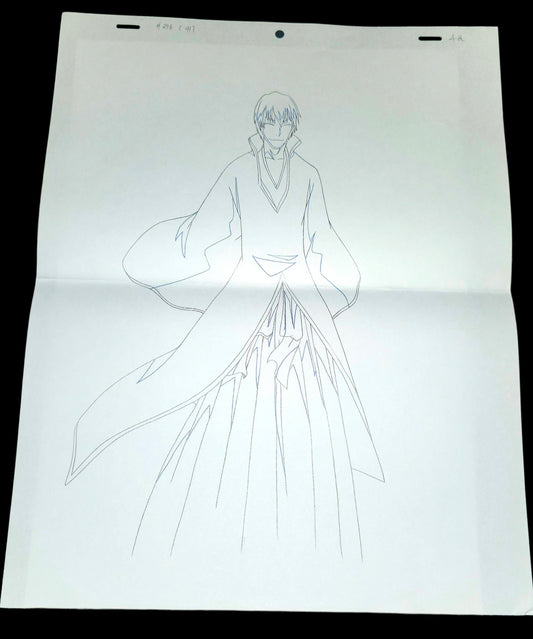Bleach: Ichimaru Gin animation large/pan genga + douga