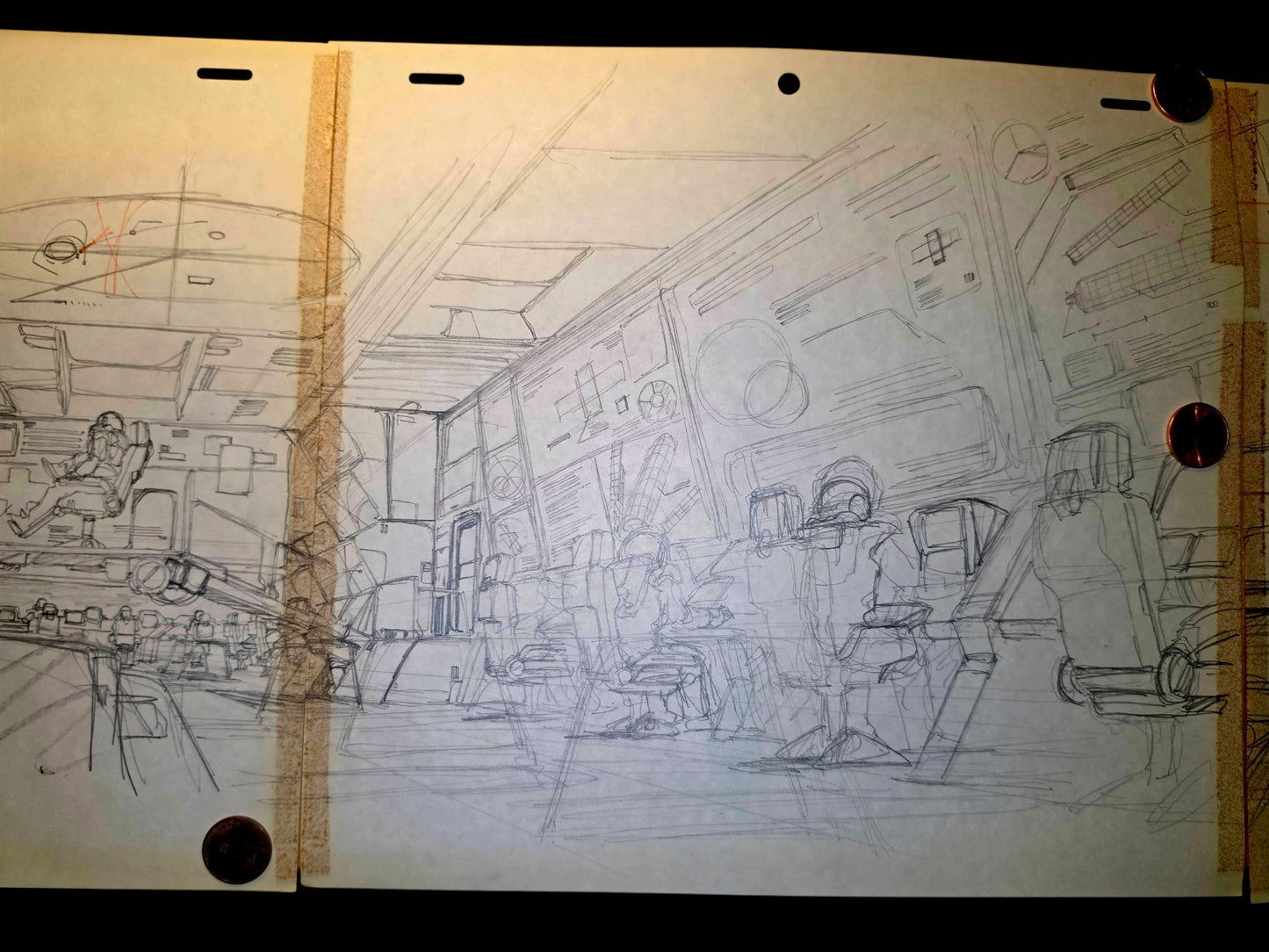 Mobile Suit Gundam 0083 Stardust Memory: *UNIQUE* The Bridge? Animation Rough Pan genga