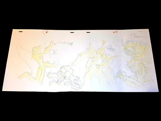 Digimon Frontier: Aldamon & Chakmon aka (Kumamon) ep 29 animation genga pan