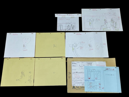 One Piece: Ep #100- Nami Vivi Eyelashes animation genga Pan 9 pc set