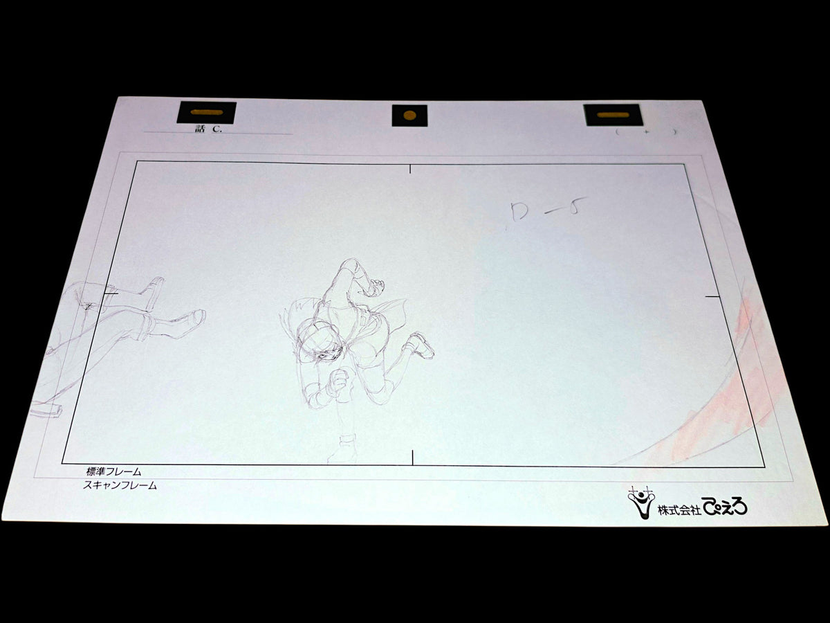 Naruto Shippuden: Sakura punches Naruto in front of Hinata animation layout genga 14pc set