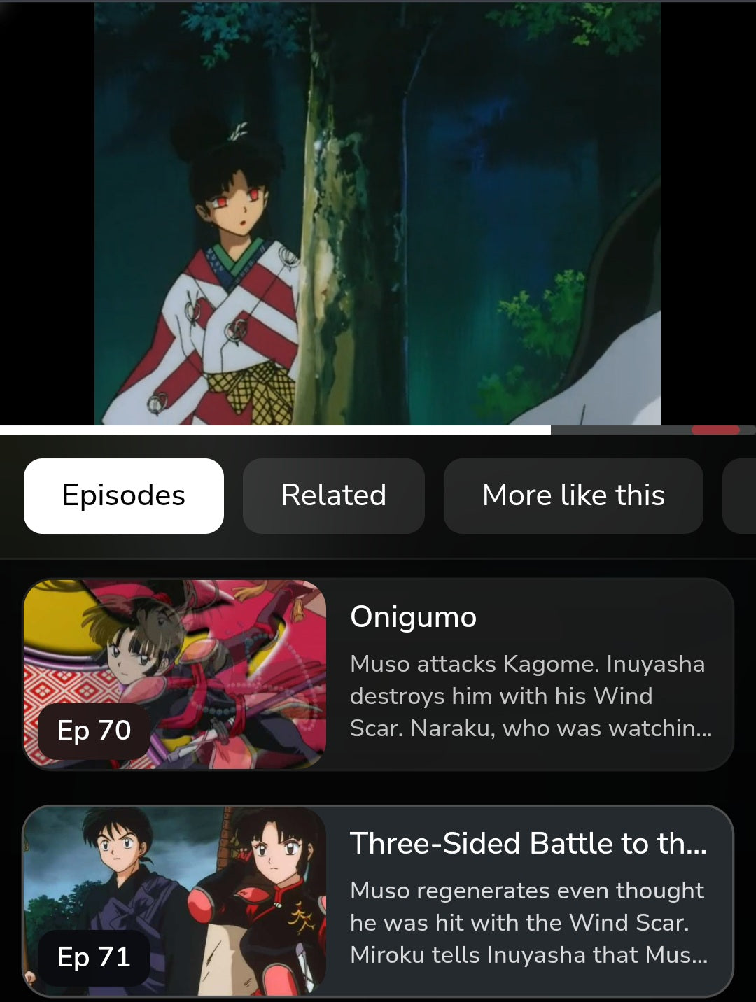 Inuyasha: Naraku & Kagura animation layout genga