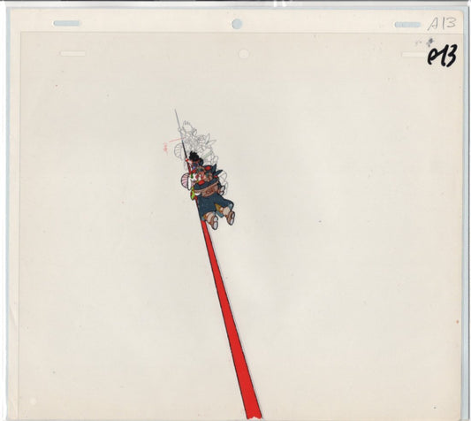Dragonball: kid Goku + power pole and the Monster Rabbit gang animation cel episode 9