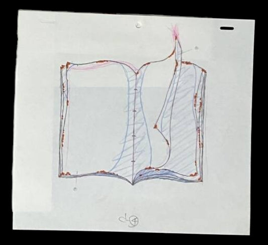 Fushigi Yugi: Ep 1 first scene storybook animation genga *RARE*