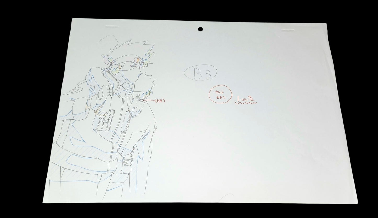 Naruto Shippuden: Naruto & Kakashi animation genga