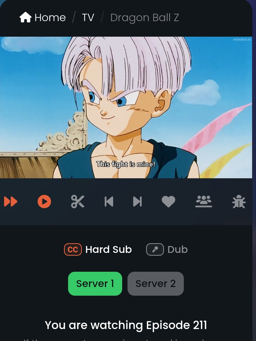 Dragonball z: Trunks Animation genga