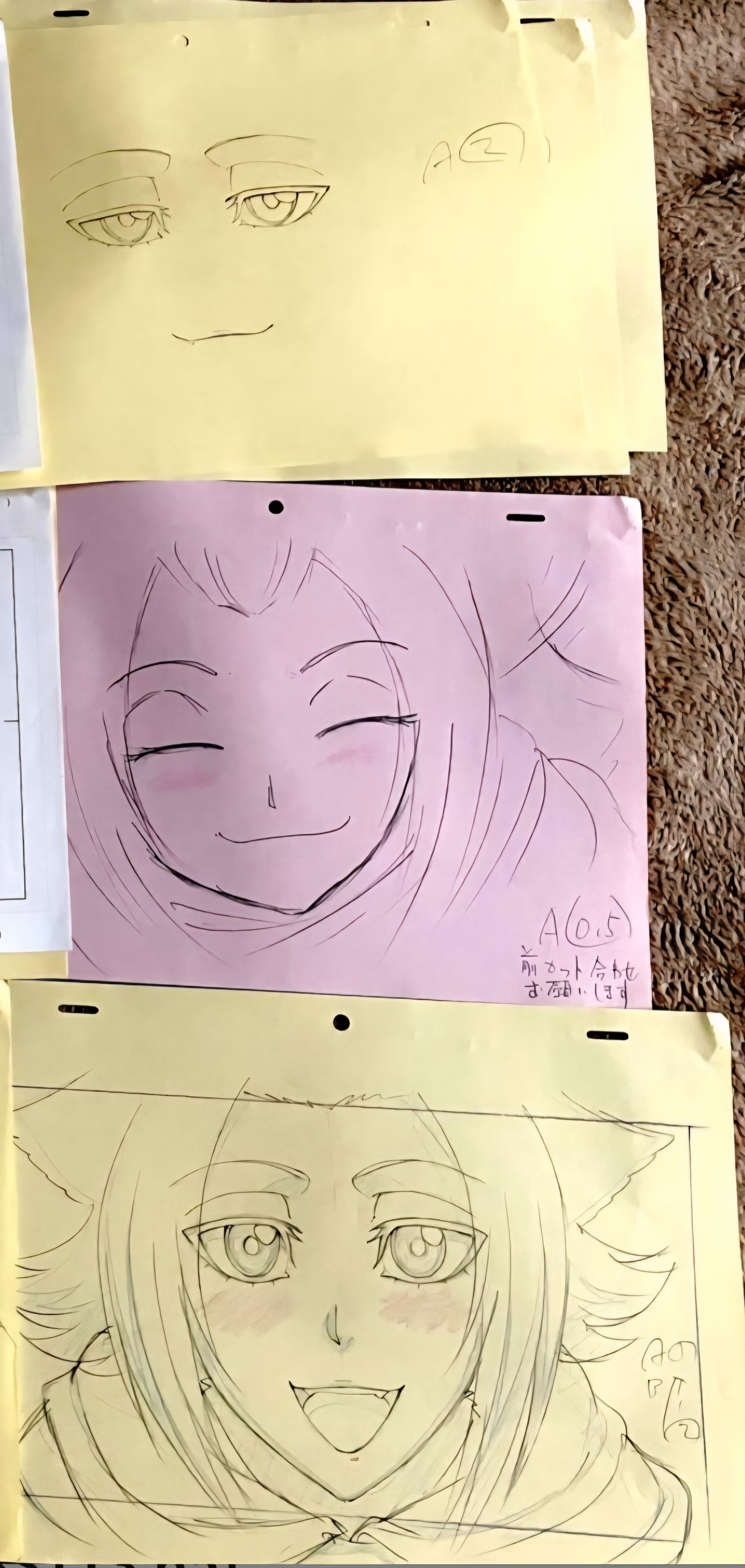 Bleach: Haineko animation genga set of 3