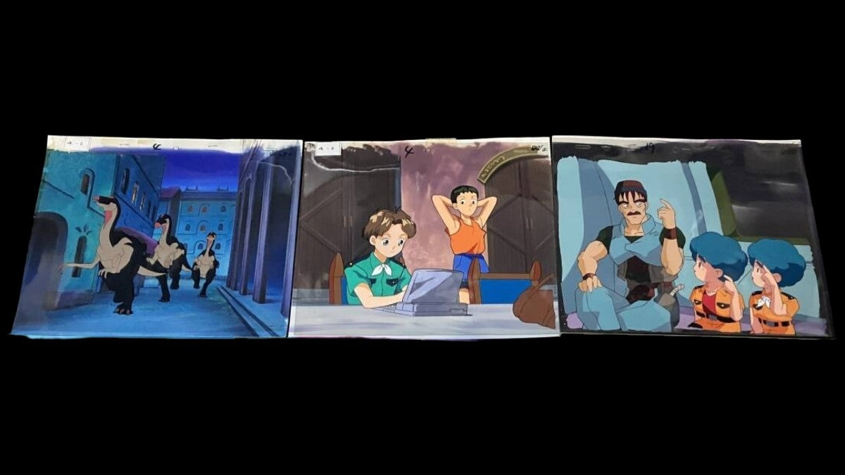 Jura Tripper: 3 pack animation cels with original backgrounds