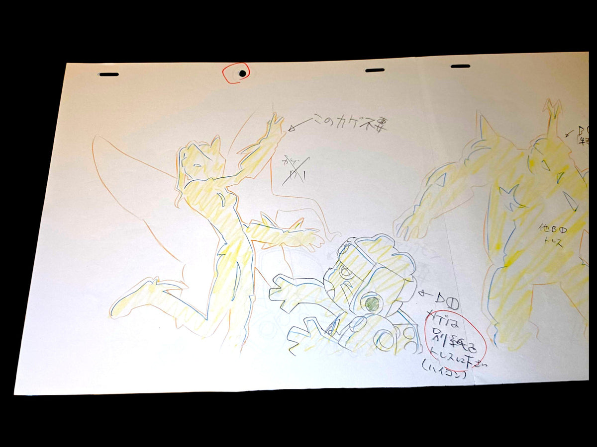 Digimon Frontier: Aldamon & Chakmon aka (Kumamon) ep 29 animation genga pan