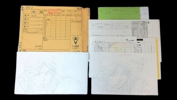 Naruto: Princess Haruna animation lot 40 pc + timesheet & lg envelope