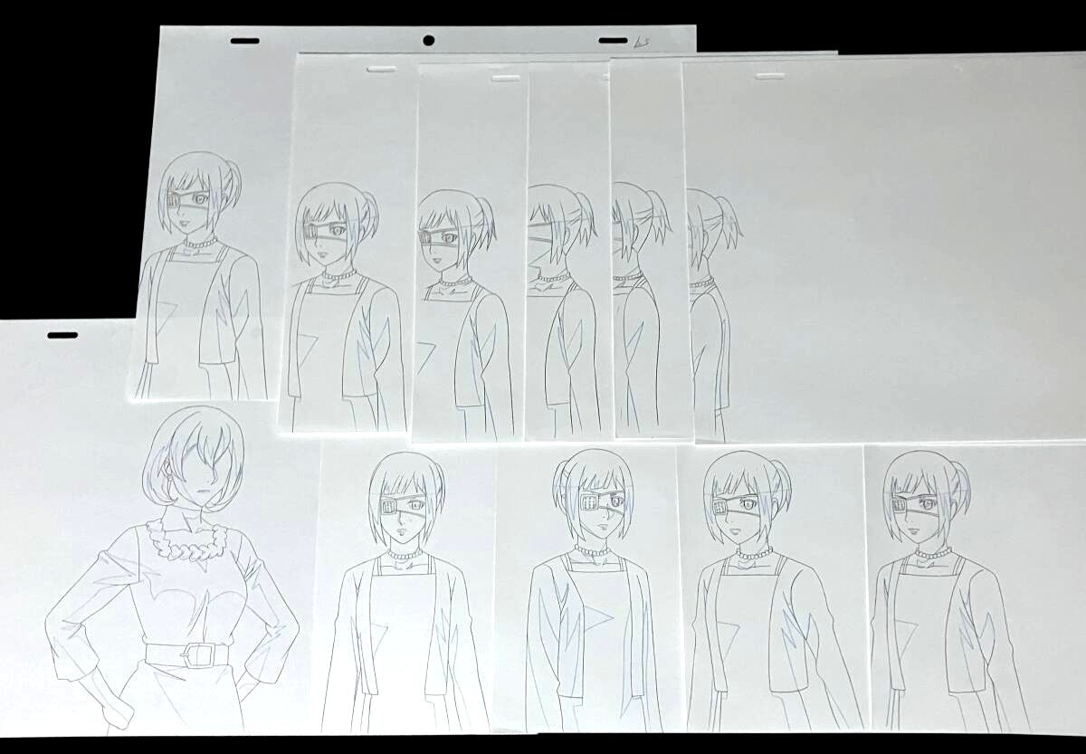 Tokyo Ghoul:re: Haise Sasaki / Ken Kaneki,Tooru Mutsuki, Saiko Yonebayashi, Kuki Urie & Ginshi Shirazu animation layout genga lot of 42