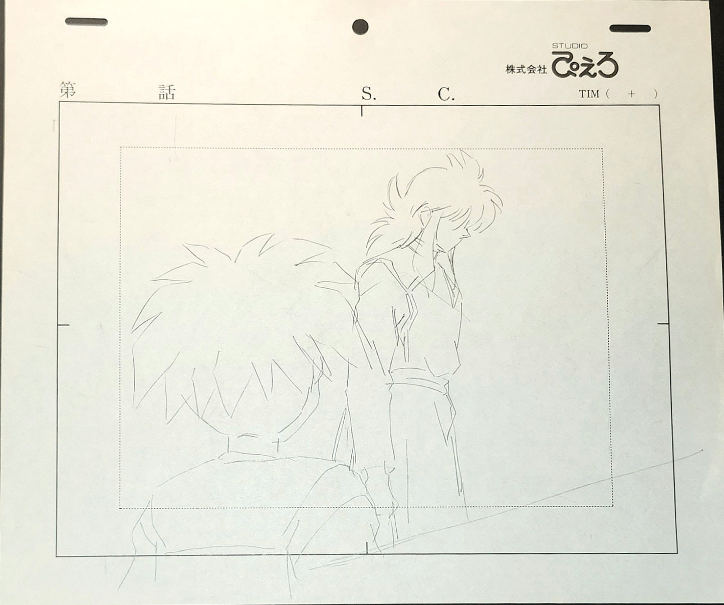 Yu yu Hakusho: Youko Kurama animation layout genga set of 3 #2