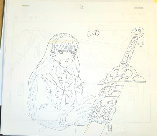 The Twelve Kingdoms Youko Nakajima animation genga set of 2
