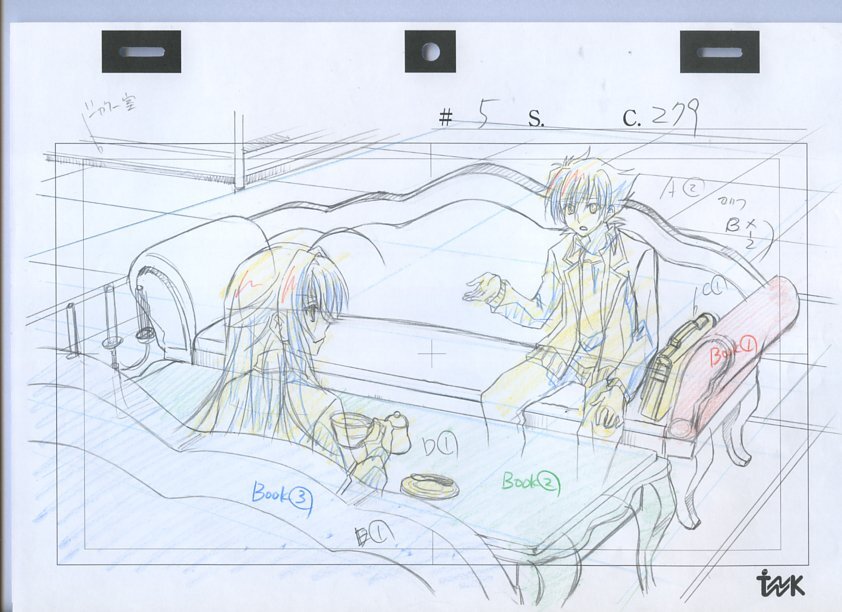 Highschool DxD: Issei Hyoudou & Rias Gremory animation layout genga