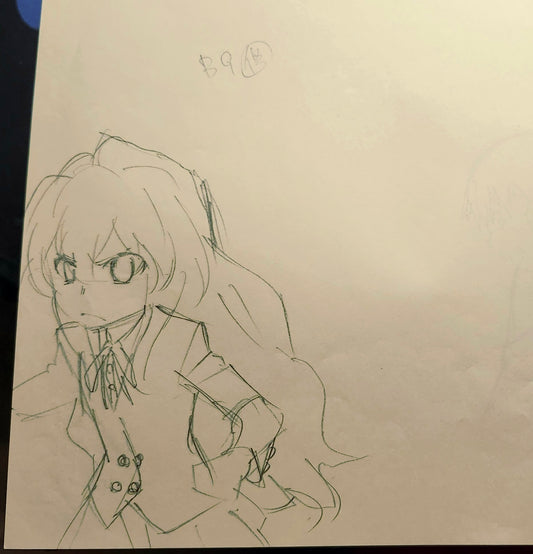 Toradora: Taiga and Ryuji Takasu 2 pc rough animation genga # 3
