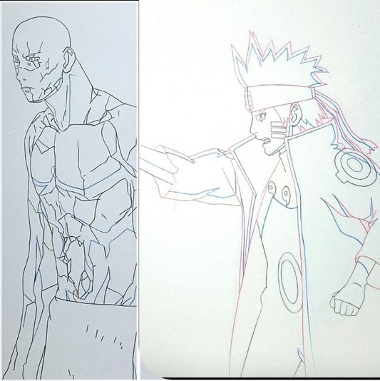 Naruto Shippuden: Obito + Naruto Kurama Chakra Mode + Six Paths Sage Mode + Kurama Chakra Mode 2 piece