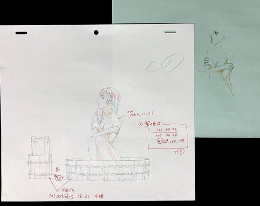 The Twelve Kingdoms Youko Nakajima animation genga 2 pc