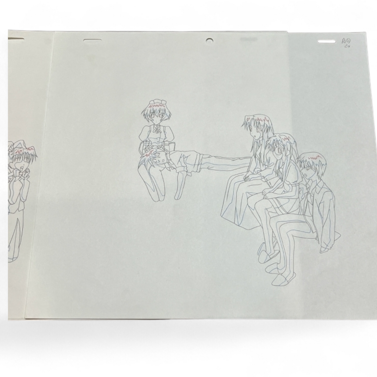 Happy☆Lesson: Group shot animation genga + douga 25 pc lot