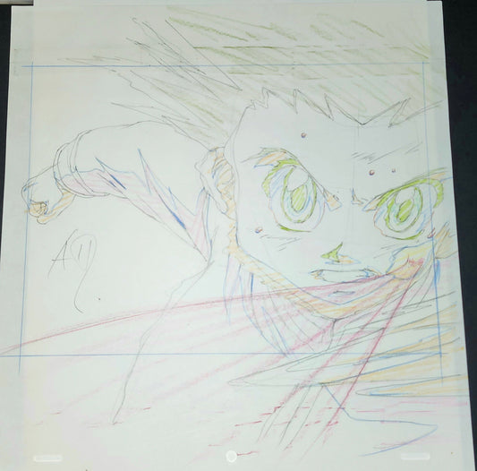 Hunter X Hunter: Gon (Hisoka's) bungee gum animation genga
