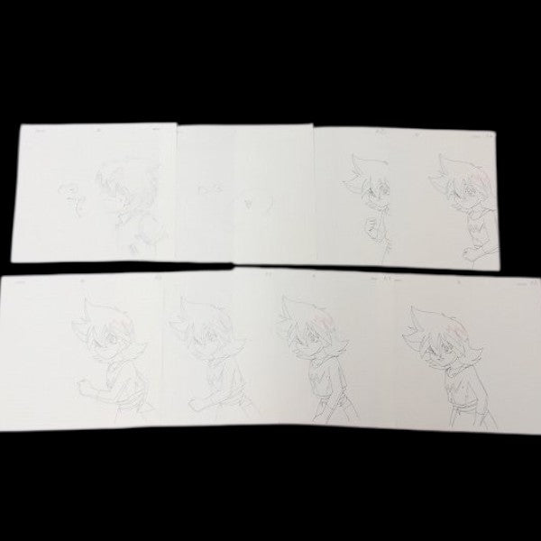 Beyblade VForce: Hiromi Tachibana (Hilary) & Kyouju (Kenny or "Chief) animation genga/douga huge lot
