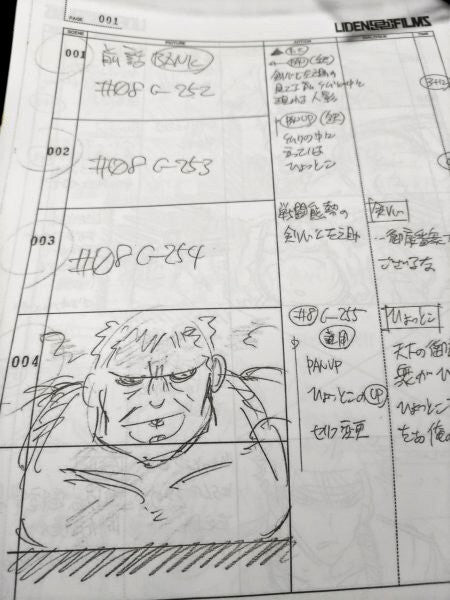 Rurouni Kenshin: Production used storyboard episode 8