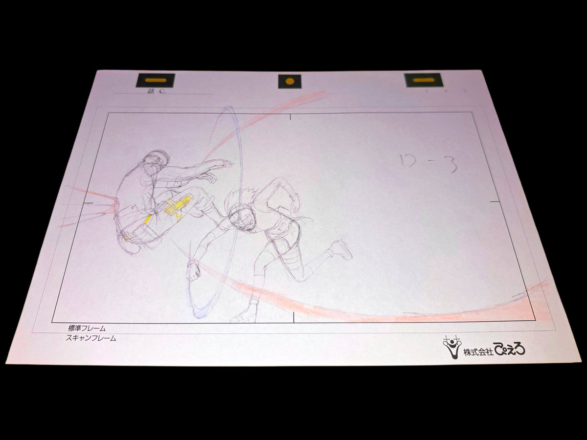 Naruto Shippuden: Sakura punches Naruto in front of Hinata animation layout genga 14pc set