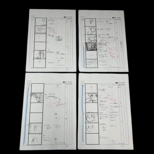 Kanon: Ep 9 animation storyboards with hand written annotations